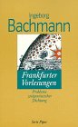 Beispielbild fr Frankfurter Vorlesungen - Probleme zeitgenssischer Dichtung - Bachmann, Ingeborg zum Verkauf von Ammareal