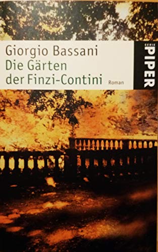 Beispielbild fr Die Grten der Finzi-Contini. Roman. zum Verkauf von Antiquariat & Verlag Jenior