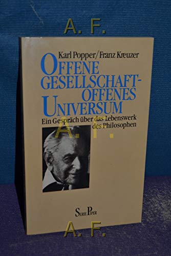 Beispielbild fr Offene Gesellschaft, offenes Universum zum Verkauf von Antiquariat Armebooks