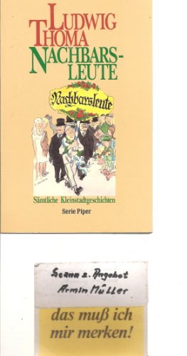 Beispielbild fr Nachbarsleute. Kleinstadtgeschichten. zum Verkauf von Leserstrahl  (Preise inkl. MwSt.)
