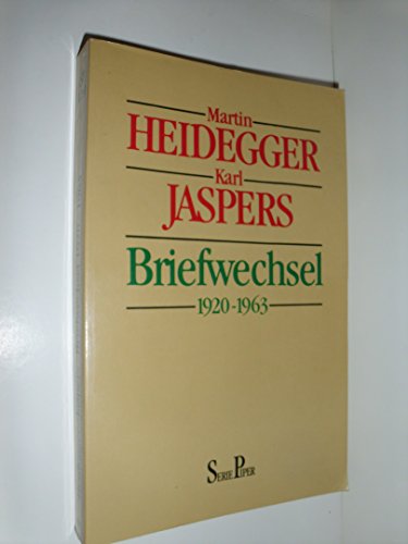 9783492112604: Martin Heidegger/Karl Jaspers: Briefwechsel 1920-1963 (Serie Piper)