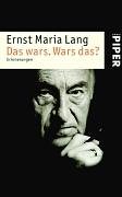 9783492242943: Das war's. War's das?: Erinnerungen