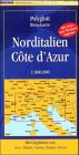 9783493654103: Polyglott Reisekarten, Norditalien, Cote d' Azur
