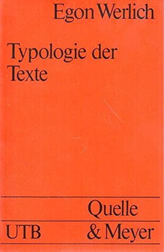 Beispielbild fr Typologie der Texte zum Verkauf von medimops