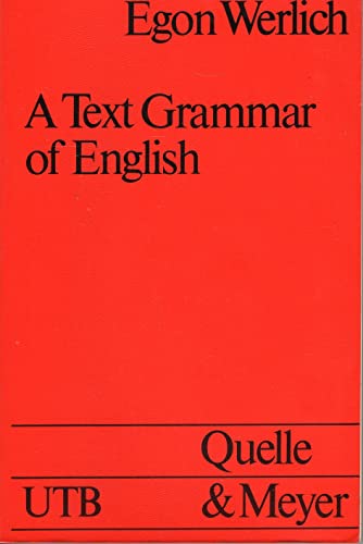 Stock image for A Text Grammar of English for sale by medimops