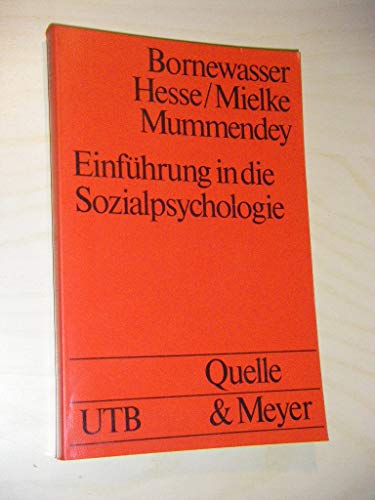 Beispielbild fr Einfhrung in die Sozialpsychologie. zum Verkauf von Grammat Antiquariat