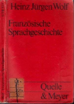 Beispielbild fr Franzsische Sprachgeschichte zum Verkauf von Sigrun Wuertele buchgenie_de