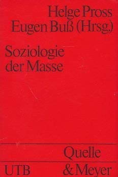 Stock image for Soziologie der Masse for sale by Martin Preu / Akademische Buchhandlung Woetzel