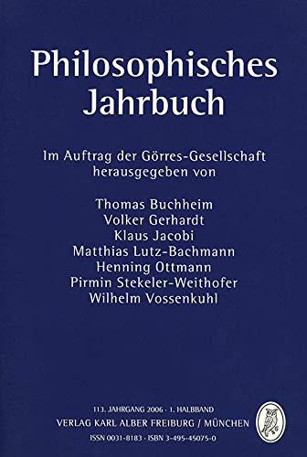 Stock image for Philosophisches Jahrbuch for sale by NEPO UG