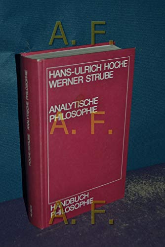 Beispielbild fr Handbuch Philosophie, Analytische Philosophie zum Verkauf von medimops