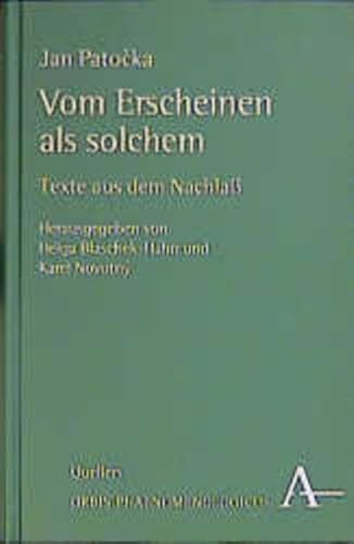 Beispielbild fr Vom Erscheinen als solchem: Texte aus dem Nachla (Orbis Phnomenologicus I-V) zum Verkauf von medimops