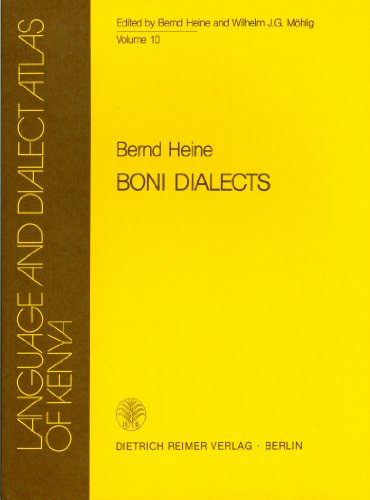 Boni Dialects - Bernd Heine, Wilhelm J.G. Möhlig, Bernd Heine
