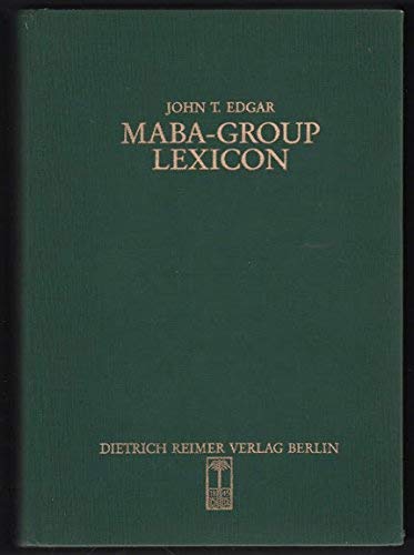 9783496005940: Maba-group lexicon (Sprache und Oralitt in Afrika)