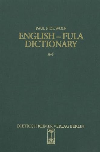 9783496025498: English-Fula Dictionary, 3 Vols.