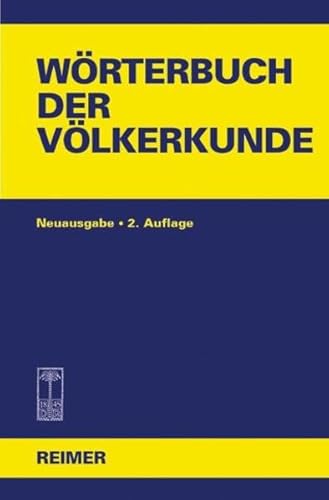 Wörterbuch der Völkerkunde. Mit 1250 Stichwörtern.
