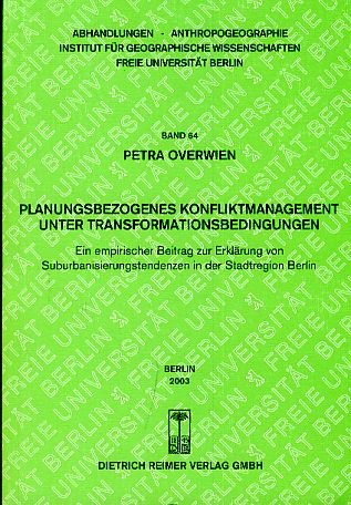 Beispielbild fr Planungsbezogenes Konfliktmanagement unter Transformationsbedingungen zum Verkauf von medimops