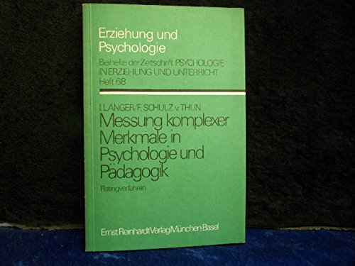 Imagen de archivo de Messung komplexer Merkmale in Psychologie und Pädagogik, Ratingverfahren a la venta por medimops
