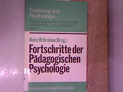 Imagen de archivo de Fortschritte der Pädagogischen Psychologie a la venta por medimops