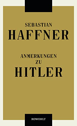 9783498001087: Anmerkungen zu Hitler