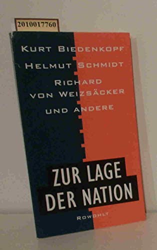 Imagen de archivo de Zur Lage Der Nation a la venta por Priceless Books