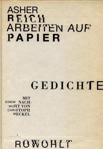 9783498057336: Arbeiten auf Papier. Gedichte