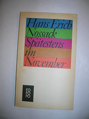 9783499110825: Spatestens im November