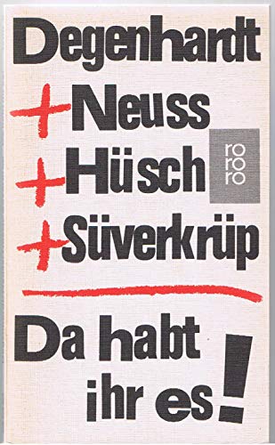 Beispielbild fr Da habt ihr es! (Stcke und Lieder fr ein deutsches Quartett) zum Verkauf von Antiquariat Zinnober