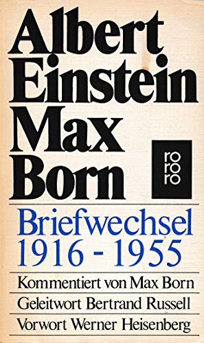 Beispielbild für Einstein / Born Briefwechsel 1916 - 1955. zum Verkauf von Better World Books