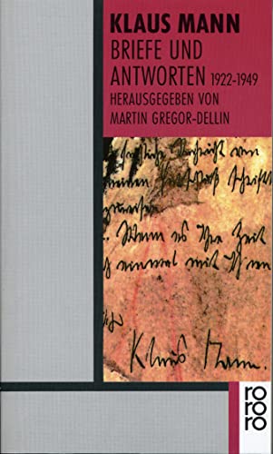 Briefe und Antworten 1922-1949 - Mann, Klaus