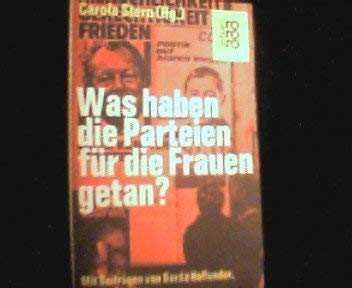 Beispielbild fr Was haben die Parteien fr die Frauen getan ? zum Verkauf von Worpsweder Antiquariat