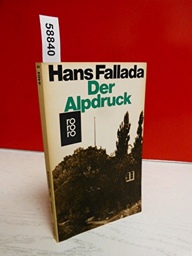 9783499144035: Der Alpdruck. Roman