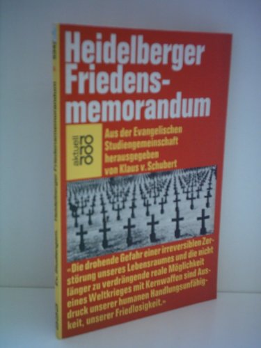 Beispielbild fr Heidelberger Friedensmemorandum. zum Verkauf von Bernhard Kiewel Rare Books