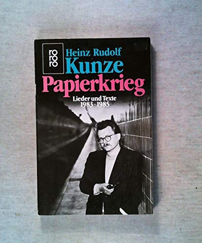 Beispielbild fr Papierkrieg. Lieder und Texte 1983-1985. zum Verkauf von Versandantiquariat Felix Mcke