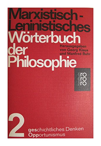 Stock image for Geschichtliches Denken, Opportunismus. (Bd. 2) for sale by Versandantiquariat Felix Mcke
