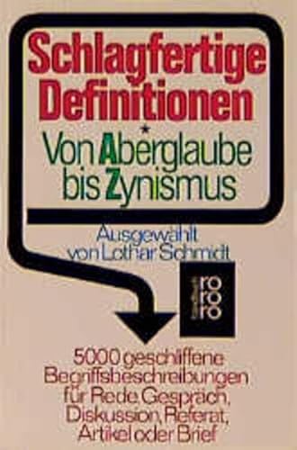 Stock image for Schlagfertige Definitionen von Aberglaube bis Zynismus for sale by medimops