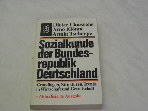 Imagen de archivo de Sozialkunde der Bundesrepublik Deutschland a la venta por Bookmarc's