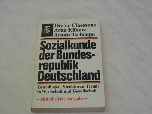 Stock image for Sozialkunde der Bundesrepublik Deutschland for sale by Bookmarc's