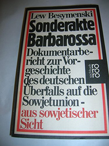 Stock image for Sonderakte Barbarossa for sale by medimops