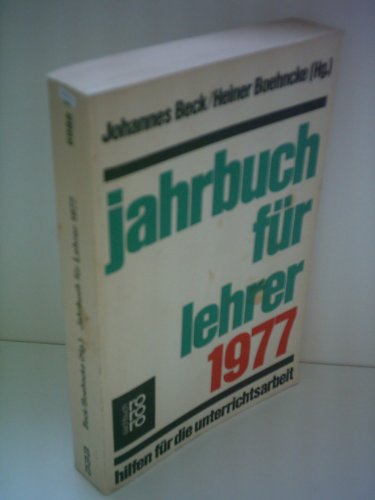 Stock image for Jahrbuch fr Lehrer 1977 for sale by Eichhorn GmbH