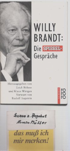 Stock image for Willy Brandt, Die SPIEGEL-Gesprche for sale by Versandantiquariat Felix Mcke