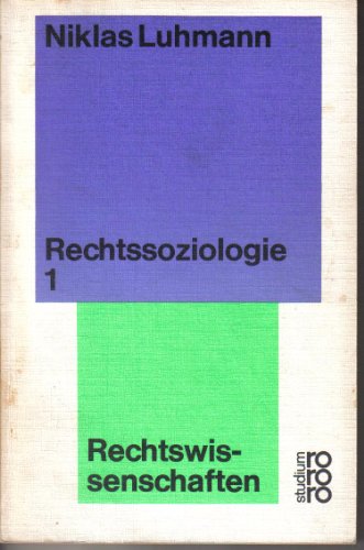 Beispielbild fr Rechtssoziologie 1 zum Verkauf von Antiquariat Matthias Wagner