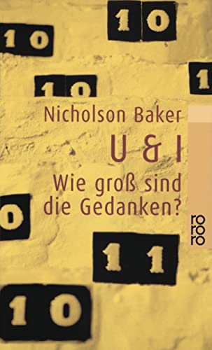 U und I. Wie groÃŸ sind die Gedanken? (9783499225925) by Baker, Nicholson