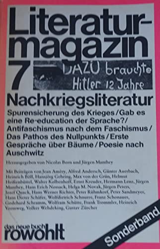 9783499250873: Nachkriegsliteratur: Spurensicherung des Krieges : gab es eine Re-education der Sprache? (Literaturmagazin) (German Edition)