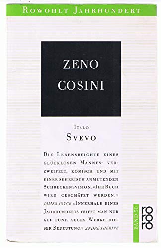 9783499400506: Zeno Cosini. Roman