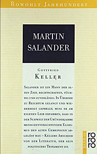 Beispielbild fr Martin Salander. Roman zum Verkauf von medimops