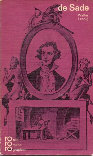 Beispielbild fr Marquis de Sade mit Selbstzeugnissen und Bilddokumenten (Rowohlts Monographien) (German Edition) zum Verkauf von HPB-Red