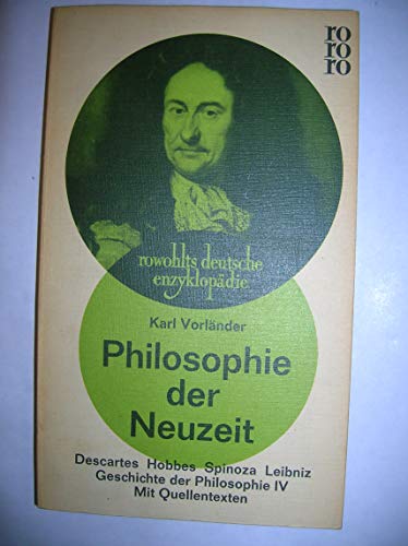 Beispielbild fr Philosophie der Neuzeit. Geschichte der Philosophie IV. zum Verkauf von medimops