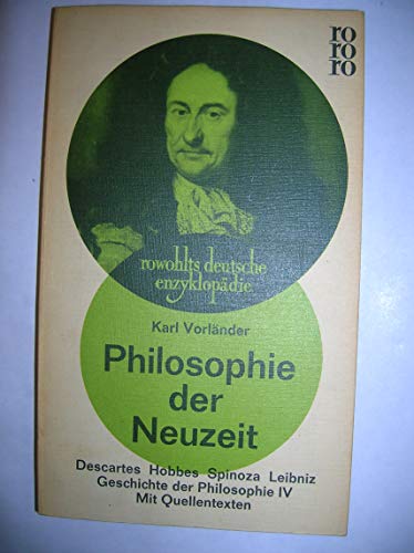 Imagen de archivo de Philosophie der Neuzeit. Geschichte der Philosophie IV. a la venta por medimops