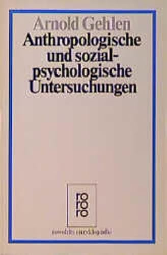 Beispielbild fr Anthropologische und sozialpsychologische Untersuchungen. zum Verkauf von medimops