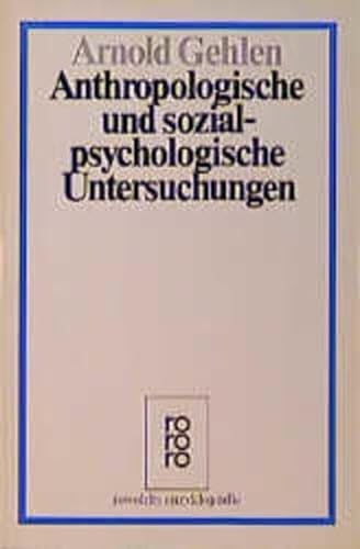 Stock image for Anthropologische und sozialpsychologische Untersuchungen. for sale by medimops